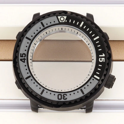 43mm Watch Case For NH34 NH35 NH36 NH38 Tuna Sapphire Crystal Luminous Bezel