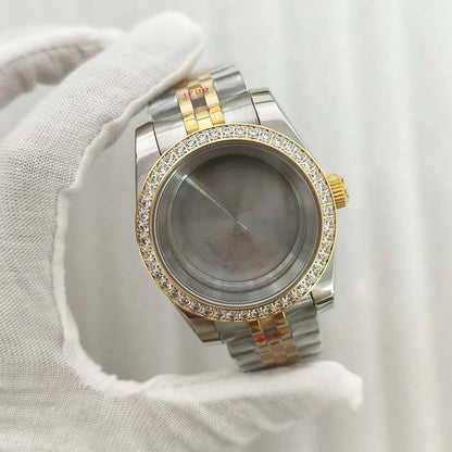 36mm/39mm Watch Case + Strap Sapphire Glass Case for NH35 NH36 4R 7S