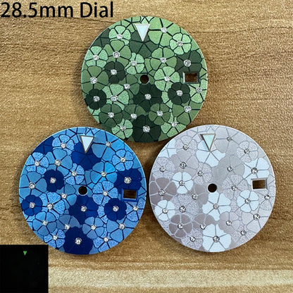 28.5mm No Logo Dial Filigree Border Dial Luminous Watch Dial for NH35/NH36/4R/7S