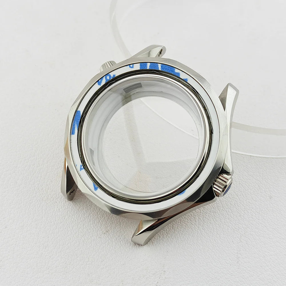 42MM Diving Watch Case Sapphire Glass Unidirectional Rotating Bezel For NH35
