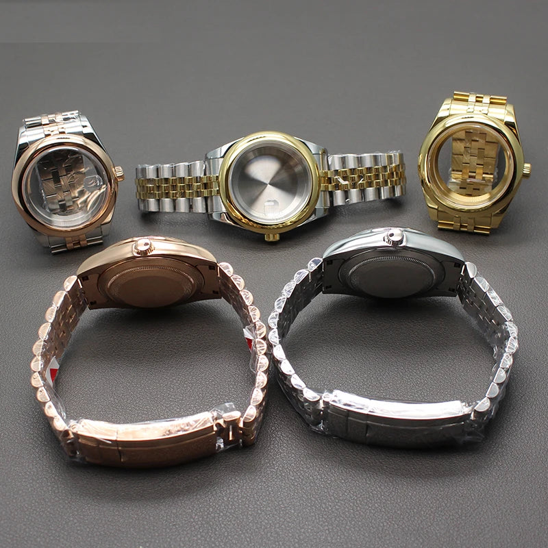 36/40mm Watch Case Sapphire Crystal For Nh35 NH36 Miyota 8215 28.5mm Dial Oyster