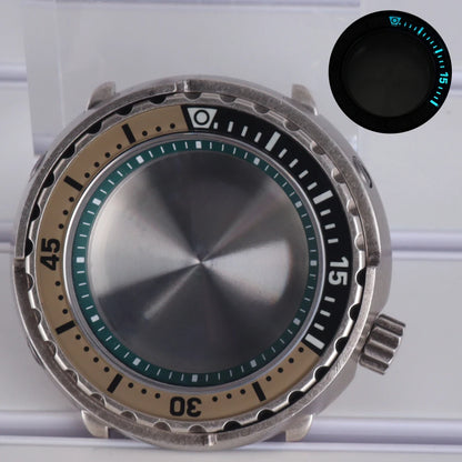 47mm Steel Watch Case C3 Bezel For NH35 NH36 NH38 Tuna Can Mod 200M Waterproof