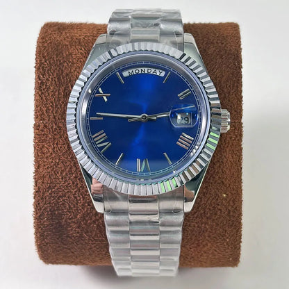 40mm Sapphire Glass 316L dual calendar watch 904L strap suitable for 8285 Movt