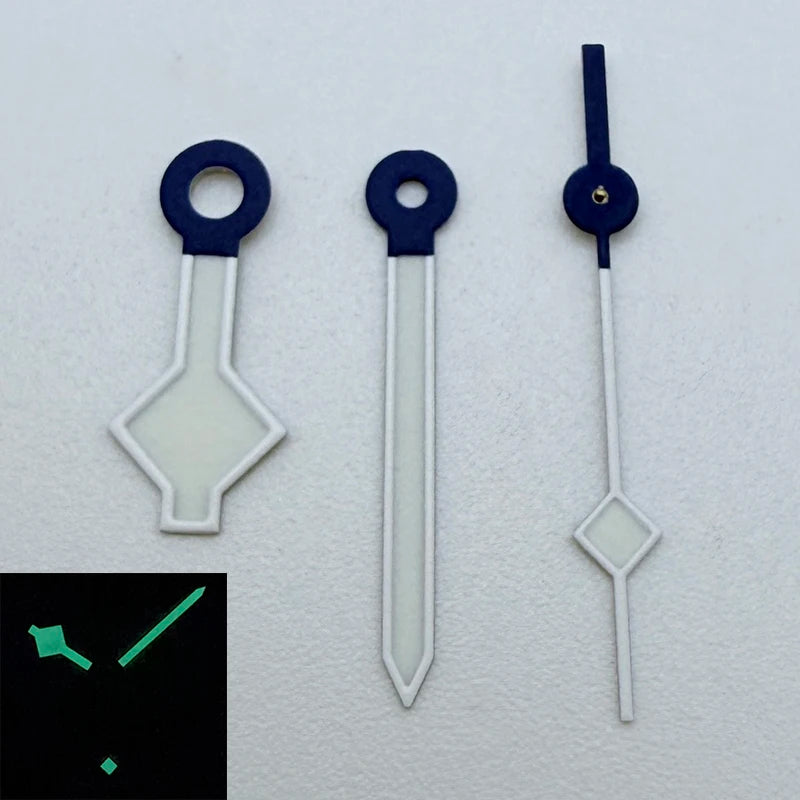 Modified Green Luminous Simple Watch Hands for NH35/NH36/4R/7S Movement