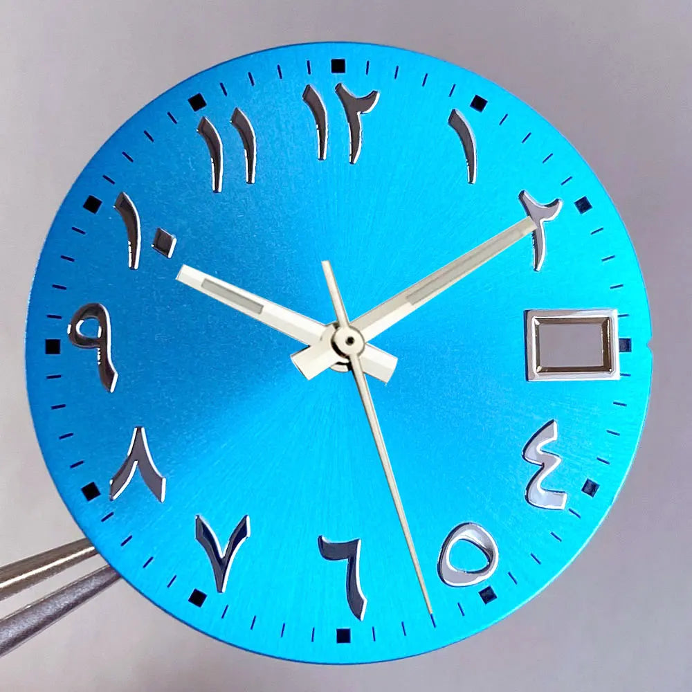 Black Blue Green Sunburst Arabic Numerals Watch Dial 28.5mm for SKX NH35 NH36 Automatic Dive Watch