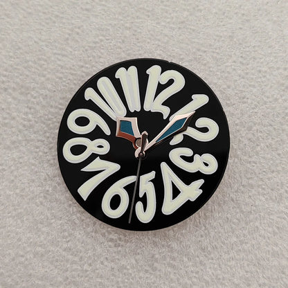 33.2mm Enamel Literal Dial 40mm Steel Watch Case and Strap Set for NH35 / NH36