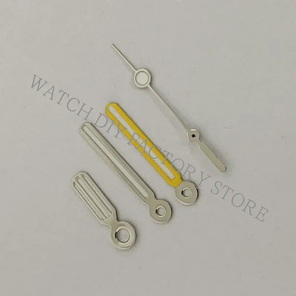Colour Blocking Silver Yellow Green Luminous Watch Hands for NH35/NH36/4R/7S