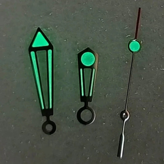 Green Luminous Silver-Red 8.75mm*13mm*13.5mm Watch Hands for NH35/NH36/4R/7S