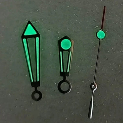 Modified Green Luminous Silver-Yellow Watch Hands for NH35/NH36/4R/7S Movement