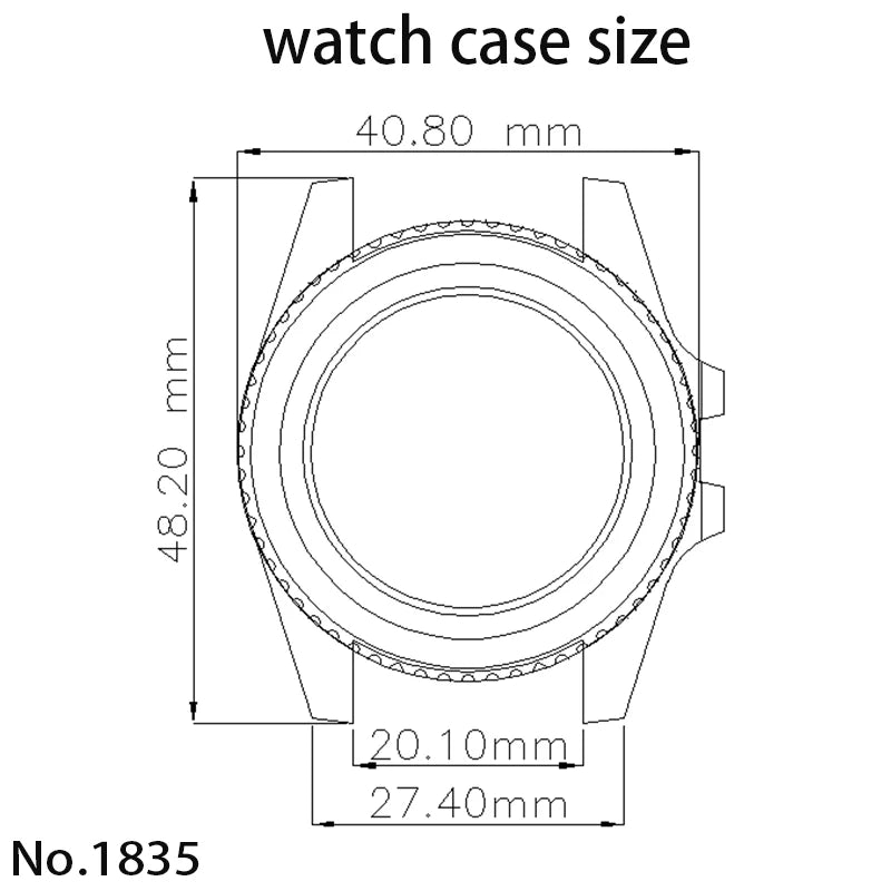 40mm Watch Case For GMT NH35 NH36 NH34 NH70 NH72 4R36 Eta 2824 Miyota 8215