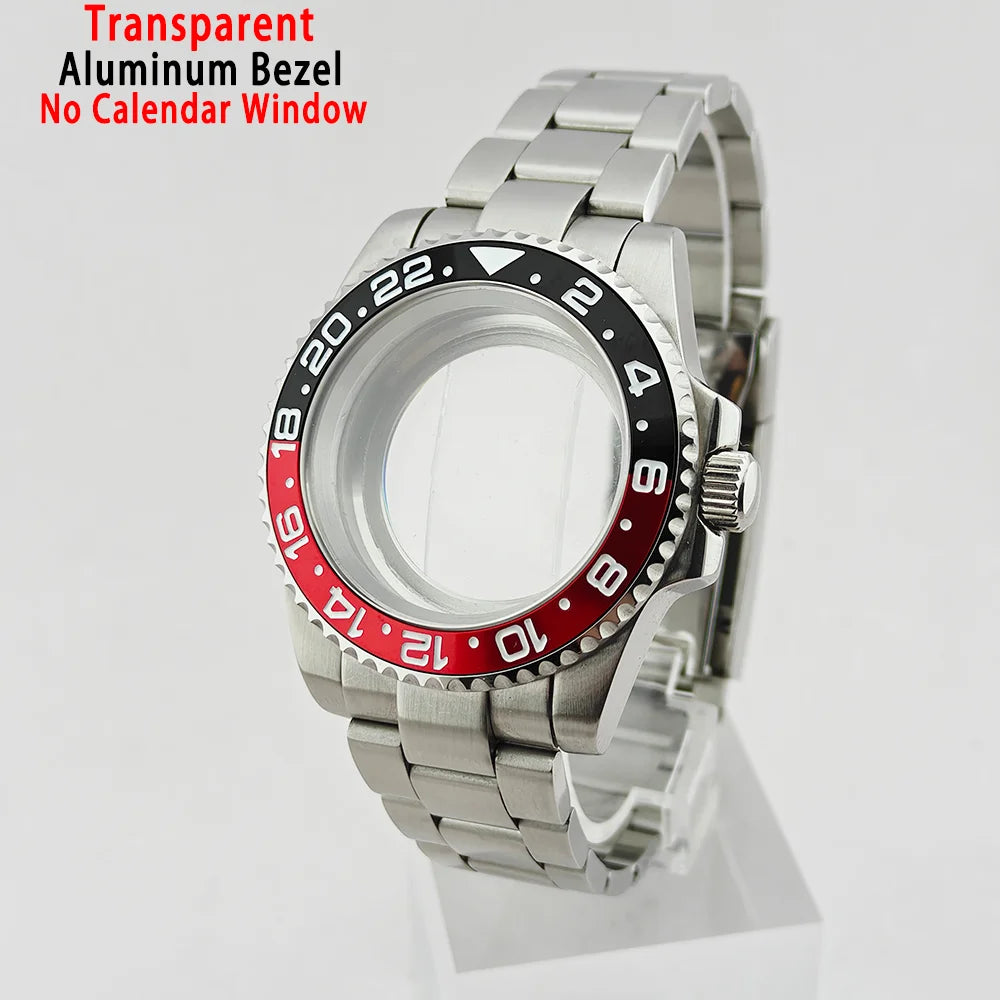 40mm Watch Case Ceramic Bezel SUB Bidirectional Rotating Bezel For NH34 GMT