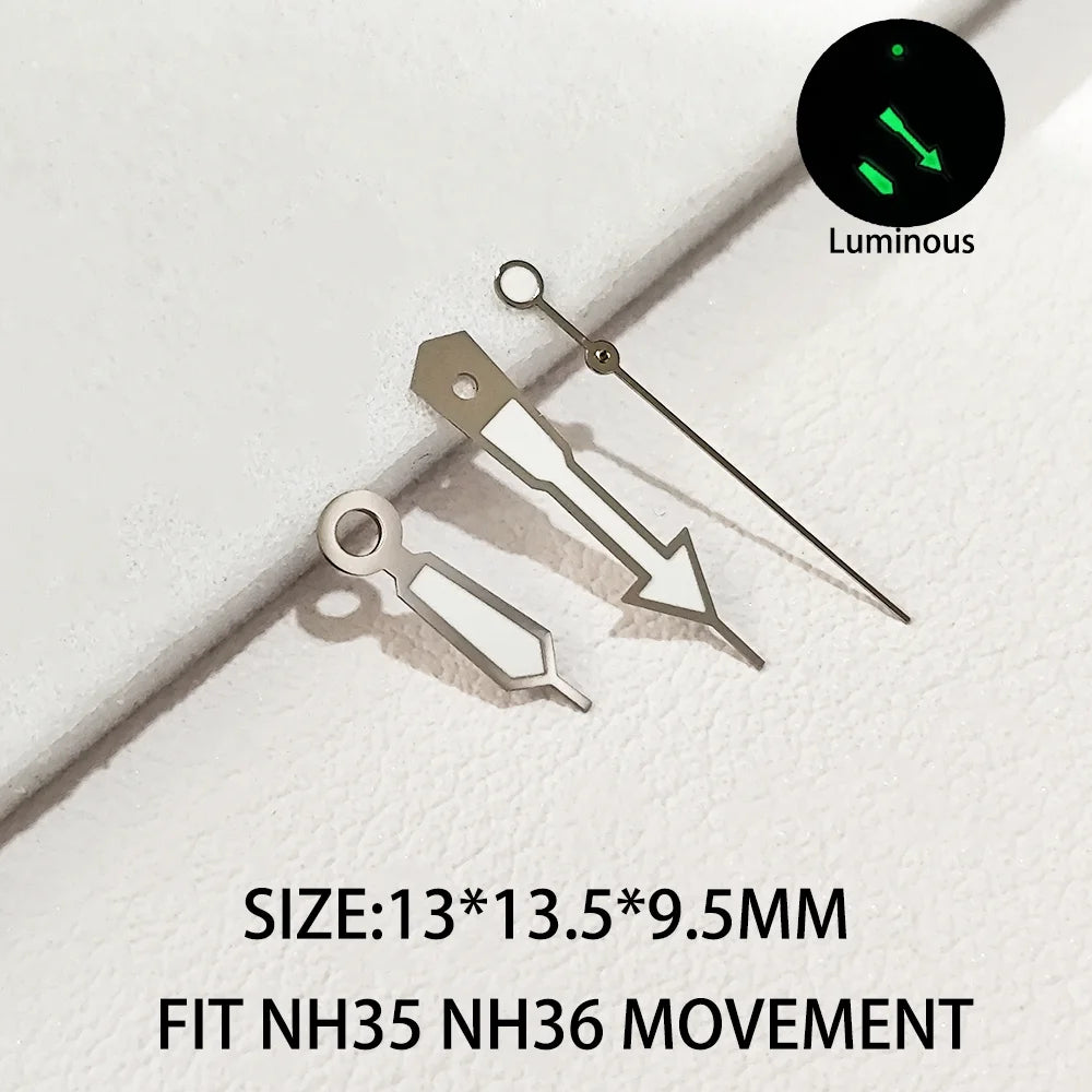 Watch Hands Pointers Green Super Luminous Suitable for NH 35 NH 36 Movement