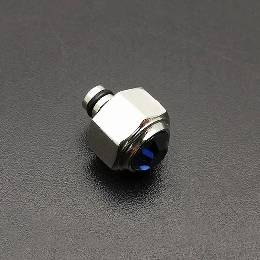 7x2.5mm Sapphire Steel Watch Crown for Santos Calibre Watch Parts Replacement