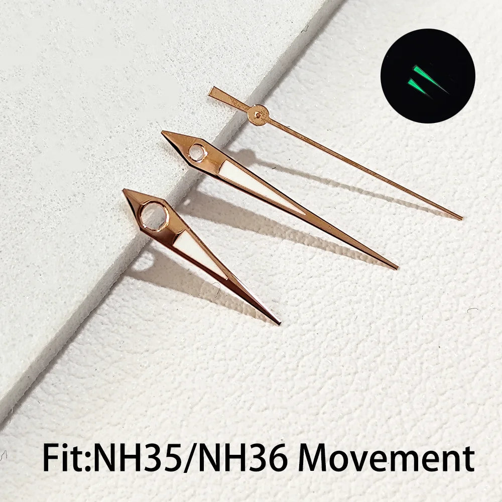 Watch Hands for NH35 NH36 Series Movement C3 Luminous Men's Watches Pointers