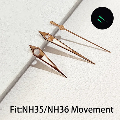 Watch Hands for NH35 NH36 Series Movement C3 Luminous Men's Watches Pointers