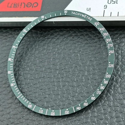 38.5mm flat aluminum bezel for men's diving watch, durable replacement accessory without luminous features.