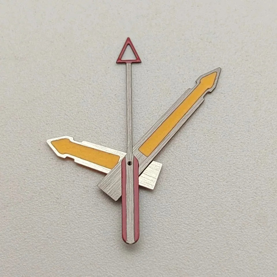 Modified Yellow Luminous Silver-Yellow Watch Hands for NH35/NH36/4R/7S Movement