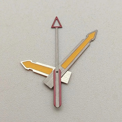 Modified Yellow Luminous Silver-Yellow Watch Hands for NH35/NH36/4R/7S Movement