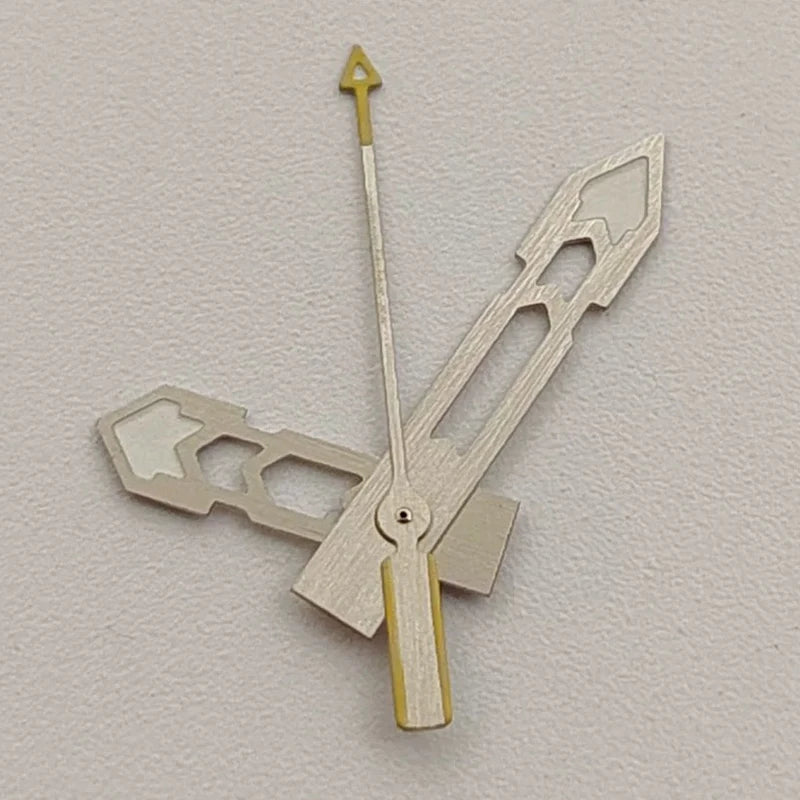 Modified Green Luminous Silver-Yellow Watch Hands for NH35/NH36/4R/7S Movement