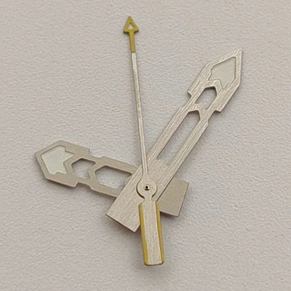 Modified Green Luminous Silver-Yellow Watch Hands for NH35/NH36/4R/7S Movement