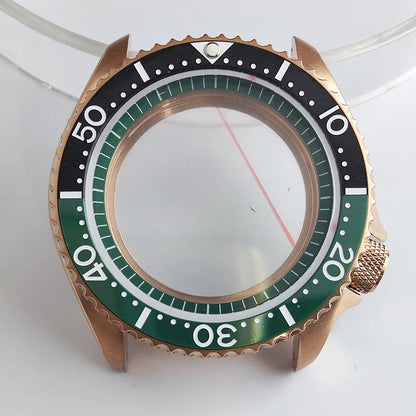 Plane Sapphire Glass Ceramic Bezel Stainless Steel Watch Case Fit NH 35 NH36 Movement High End Waterproof Watch Case