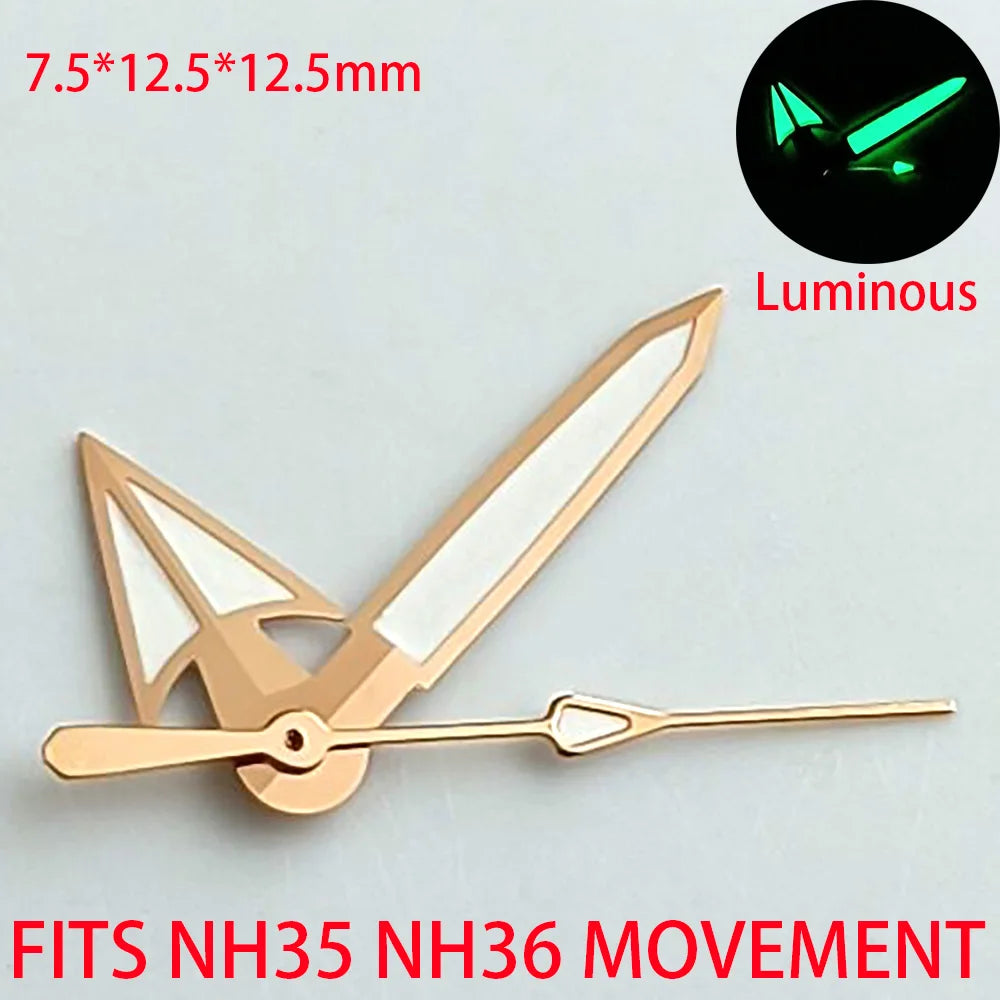 Watch Accessories Pointer NH 35 NH36 Hands Green/Blue Super Luminous Suitable For NH 35 NH36 Movement