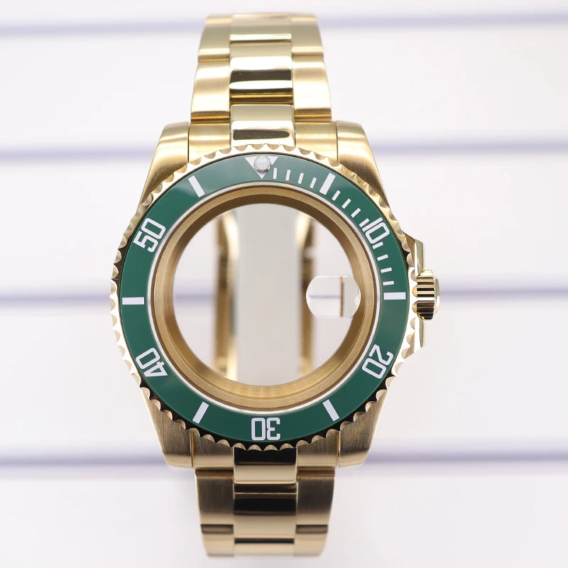 40mm Diving Watch Case Set Sapphire For NH35 NH36 NH34/38 SUB Miyota8215 Eta2824