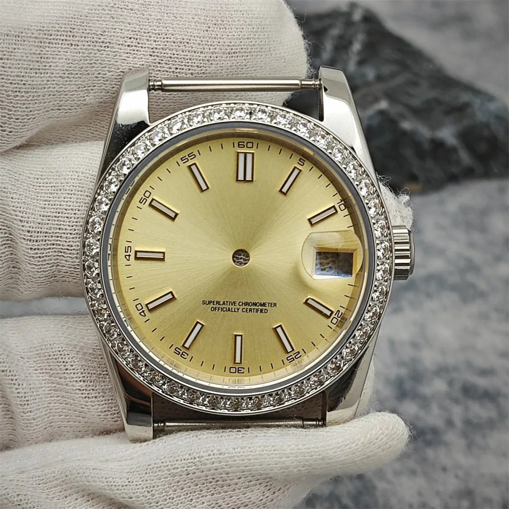 36/39mm Watch Case Transparent Caseback Sapphire Crystal for NH35/NH36/4R/7S