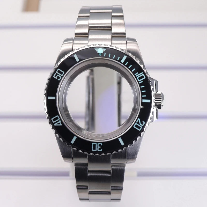 40mm Diver Case C3 Bezel Sapphire Glass For NH35 NH36 NH34 NH38 8215 Eta2824 SUB