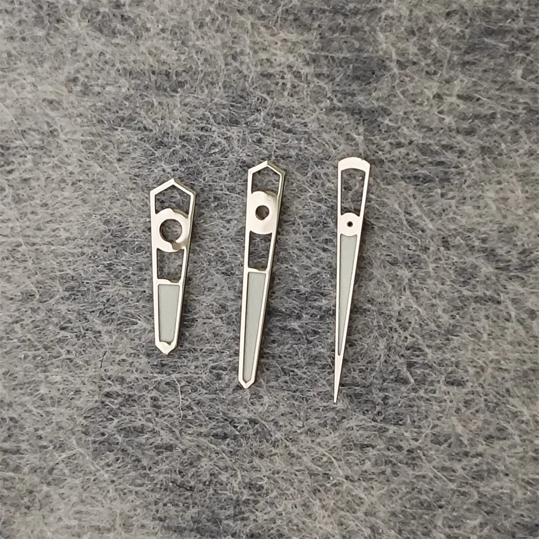 Modified Silver/Gold/Rose Gold Green Luminous Watch Hands for NH35A/NH36/4R/7S
