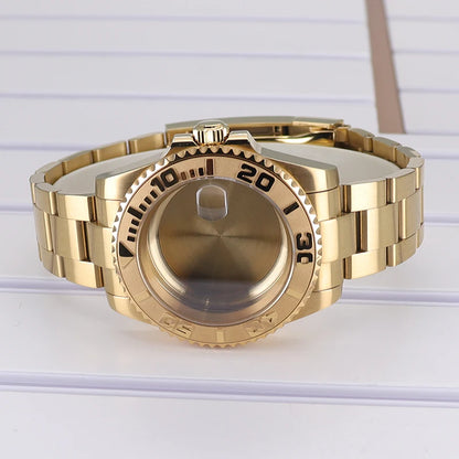 PVD 40mm Watch Case Sapphire For Nh35 Nh36 Nh34 Nh38 Eta 2824 Miyota 8215 YACHT