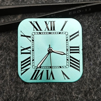 38mm 316L Stainless Steel Square Watch  Case Set for NH36 4R36 Movement