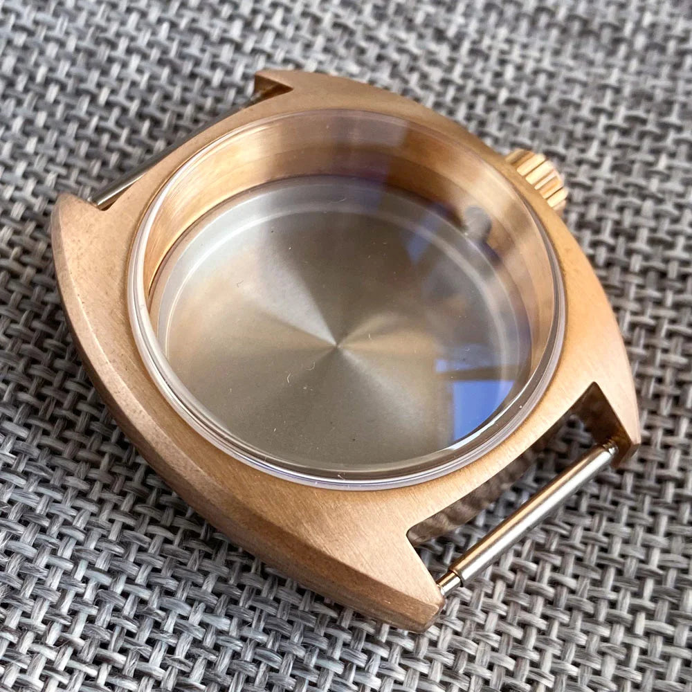 36mm Sapphire Glass Bronze Retro Watch Cases for NH35 NH36 NH38 ETA2824 PT5000