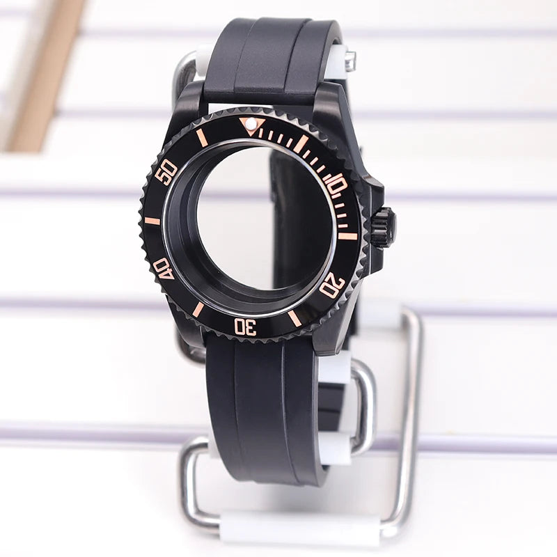 40mm SUB Diving Watch Case Strap For NH35 NH36 NH34 8215 Eta 2824 28.5mm Dial