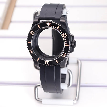 40mm SUB Diving Watch Case Strap For NH35 NH36 NH34 8215 Eta 2824 28.5mm Dial