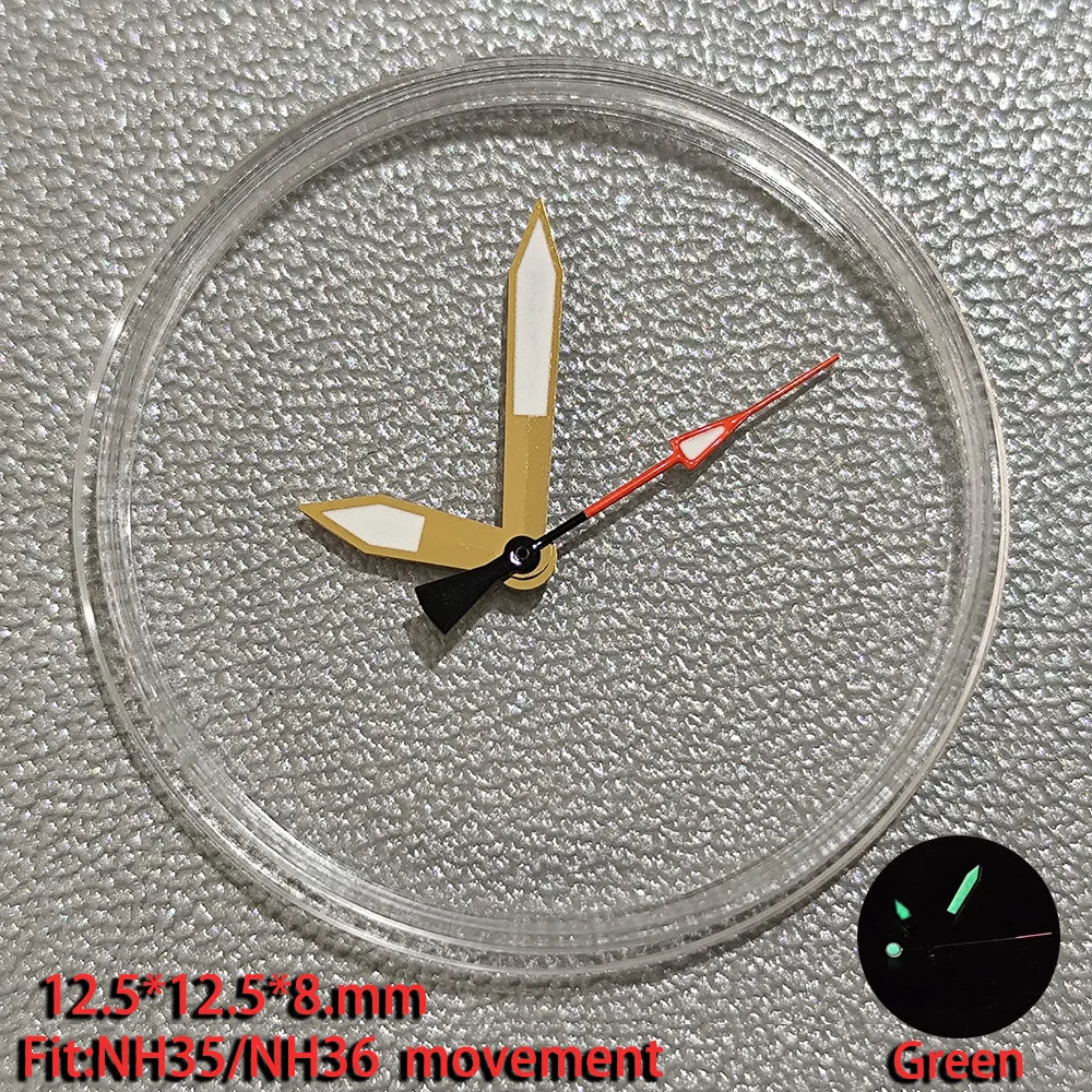 Watch Hands Pointer Luminous C3 Green Suitable for NH35/NH36 ETA 2836 2824