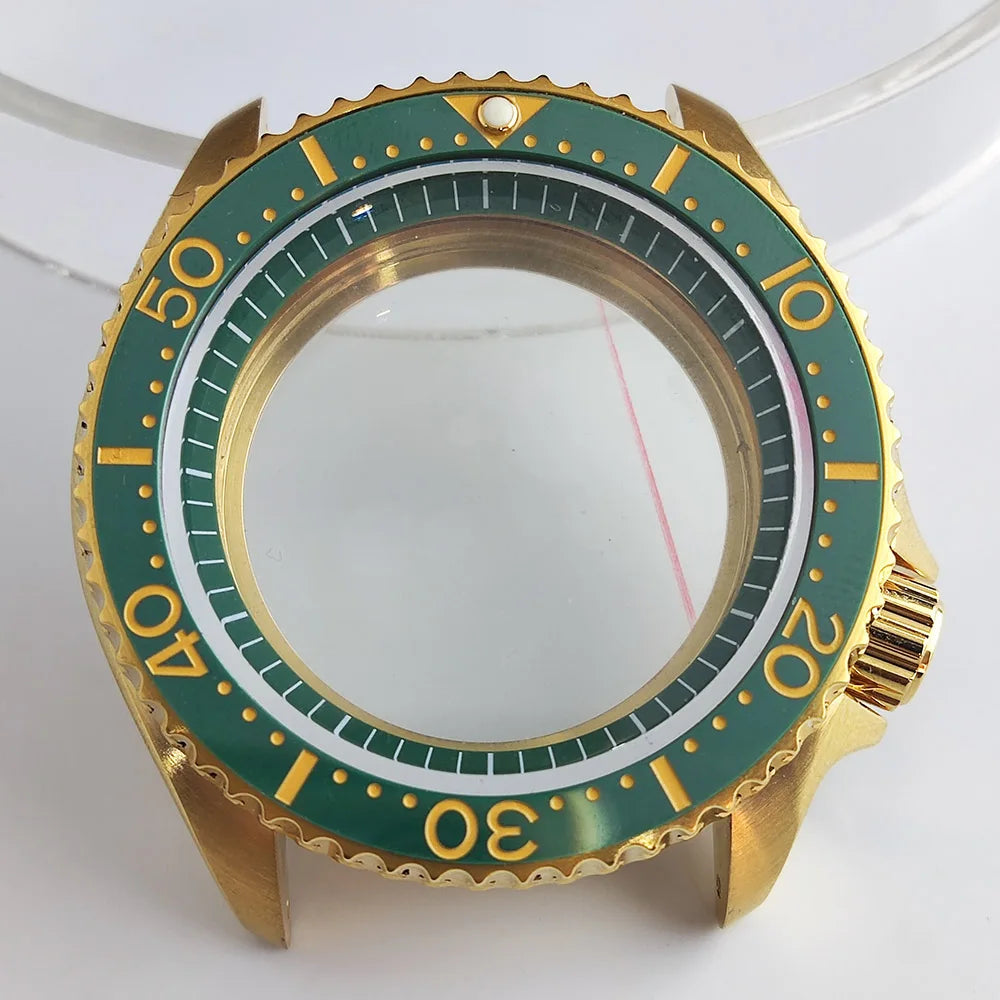 Plane Sapphire Glass Ceramic Bezel Stainless Steel Watch Case Fit NH 35 NH36 Movement High End Waterproof Watch Case