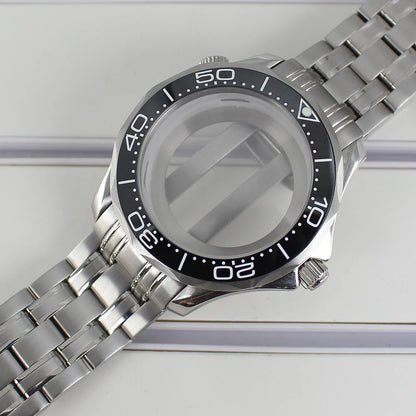 41mm Watch Case Strap Waterproof for Seamaster NH34 NH35 NH36 fit 30.5mm Dial