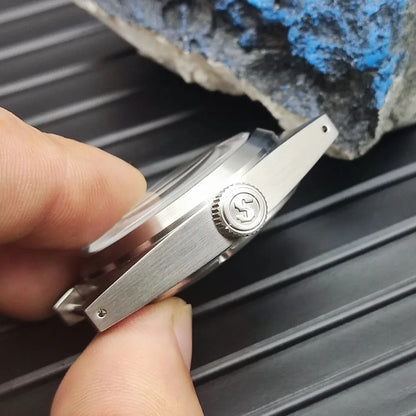 3ATM 38MM Watch Case Brushed Stainless Steel Case with Sapphire Glass for NH35