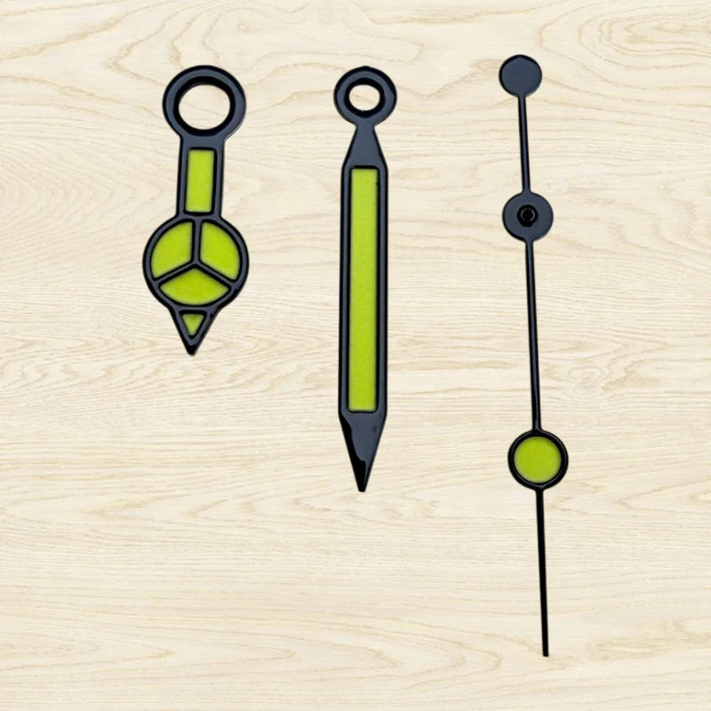Modified Green Luminous ColorfulCusp Watch Hands for NH35/NH36/4R/7S Movement