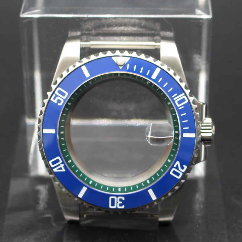 40mm Diver Watch Cases Ceramic Bezel Sapphire Glass For Sub NH35 NH36 NH34 NH38