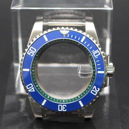 40mm Diver Watch Cases Ceramic Bezel Sapphire Glass For Sub NH35 NH36 NH34 NH38