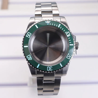 40mm Diver Case C3 Bezel Sapphire Glass For NH35 NH36 NH34 NH38 8215 Eta2824 SUB