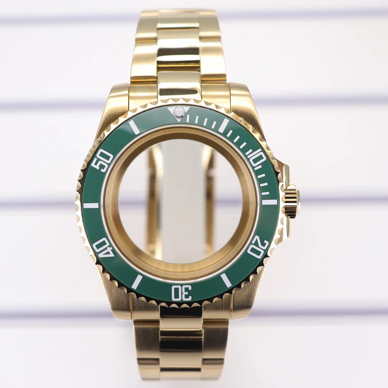 40mm Diving Watch Case Set Sapphire For NH35 NH36 NH34/38 SUB Miyota8215 Eta2824