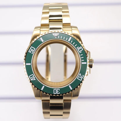 40mm Diving Watch Case Set Sapphire For NH35 NH36 NH34/38 SUB Miyota8215 Eta2824