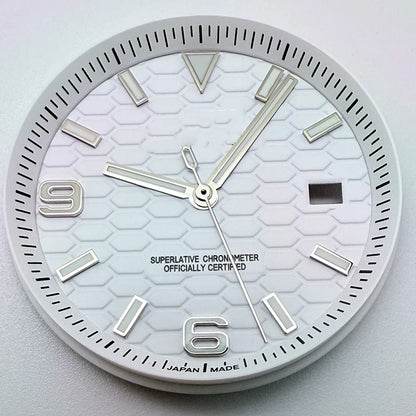 39.5mm Land-Dwellwe Steel Watch Case+Strap Sapphire Glass 33.8mm Dial Fit NH35