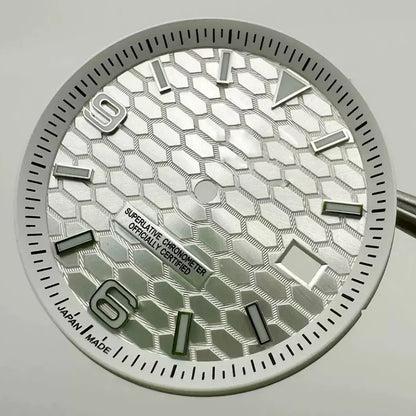 39.5mm Land-Dwellwe Steel Watch Case+Strap Sapphire Glass 33.8mm Dial Fit NH35