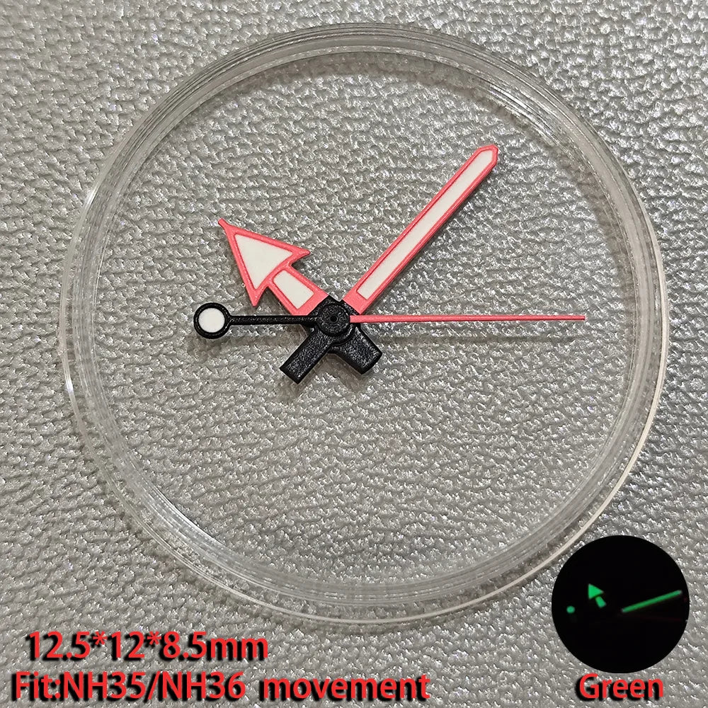 Watch Hands Pointer Luminous C3 Green Suitable for NH35/NH36 ETA 2836 2824
