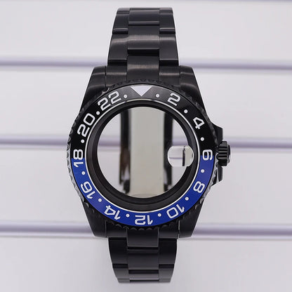 40mm Watch Case PVD Strap Sapphire For NH35 NH36 NH34 ETA 2824 8215 GMT SUB