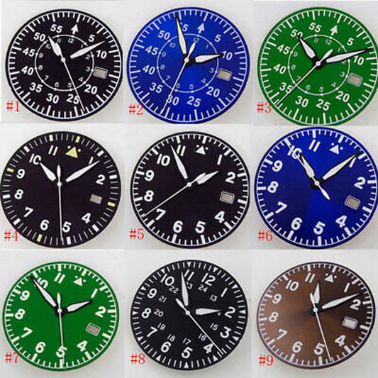 33.6mm Multicolor Watch Dial Fit For NH35AA NH36AA with Green Luminous Modified